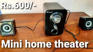 Mini home theater  little unboxing &huge review// only ₹600 rupees//USB speakers..........