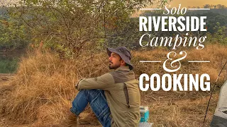 Solo River Camping | Cooking Tofu & Relaxing Nature Sounds( AMSR). #abhinavshukla #camping #nature