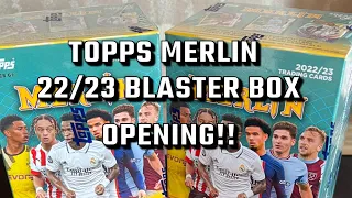 NEW TOPPS MERLIN 22/23 BLASTER BOX OPENING🔥 (Auto Hunt)