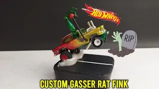 Custom Gasser Rat Fink. Chevrolet Bel Air Gasser 55. Hotwheels custom Chevy Gasser.