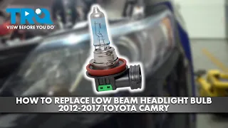 How to replace Low Beam Headlight Bulb 2012-2017 Toyota Camry