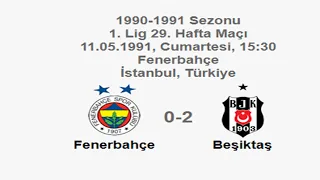 Fenerbahçe 0-2 Beşiktaş 11.05.1991 - 1990-1991 Turkish 1st League Matchday 29 (Ver. 2)