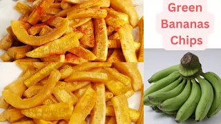 Deep-fried Matoke Recipe/Green Banana Chips/How to deep-fry Matoke at home