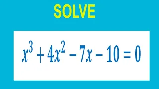 Solve cubic equation   〖x^3+4x〗^2-7x-10=0