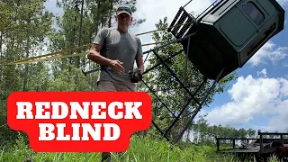 Raising a Redneck Blind | One Man Install