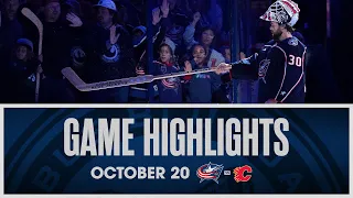 ZACH WERENSKI has GOAL, ASSIST in return, Blue Jackets top Flames 🔥 | Game Highlights (10/20/23)