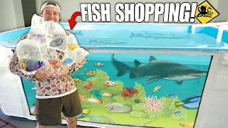 BUYING FISH from EVERY FISH STORE for the Giant SALTWATER POND!