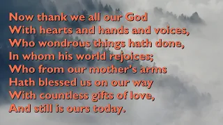 Now Thank We All Our God (Tune: Nun Danket - 3vv) [with lyrics for congregations]