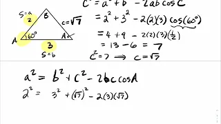 3.3.1 The Law of Cosines (Case 3 & 4: SAS & SSS - Solve the Triangle by Finding All Sides & Angles)