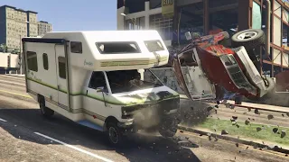 GTA 4 - HIGH SPEED crashes (high deformation quality)