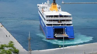 BLUE STAR NAXOS άφιξη στο λιμάνι της Καβάλας.