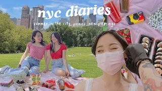 nyc diaries | first days of summer, picnic at the park, catching up🧺💐