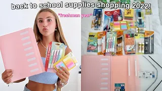 BACK TO SCHOOL SUPPLIES SHOPPING VLOG + HAUL 2022 *freshman year*