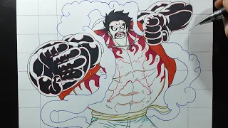 How to draw Luffy Gear 4 Bounceman cách vẽ Luffy Bounceman