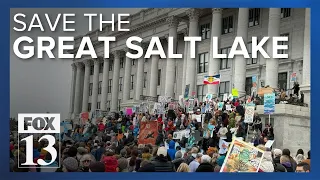 More than 1,200 rally to pressure Utah leaders to save the Great Salt Lake