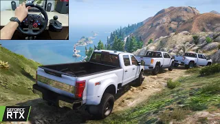 GTA 5 - 2023 Ford F-350 Super Duty OFFROAD CONVOY - Powerful Pickup Trucks Collection