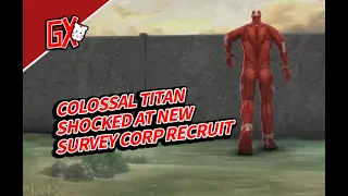 Colossal Titan Shocked at New Survey Corps Recruit || Attack on Titan Strips