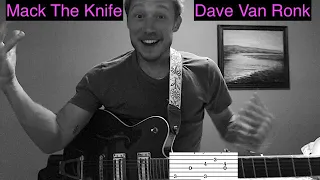 Mack The Knife - Guitar Tutorial w/ TAB - Dave Van Ronk