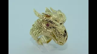 Dragon handmade 18KT gold ring