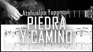 Piedra y Camino (zamba) - Fingerstyle guitar -  Arreglo solista con partitura y tablatura