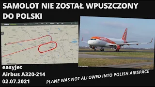 EASYJET A320 Samolot nie został wpuszczony do Polski, NOT ALLOWED INTO POLISH AIRSPACE #ATCPolska