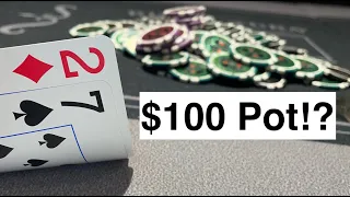 Running a HUGE Bluff with 72o?! | Poker Vlog 4