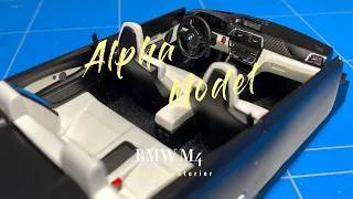 Alpha Model 1/24 Scale Model Car Kit BMW M4 Part 2 Interior