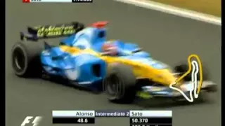 F1 France 2005 Qualifying   Fernando Alonso Pole Position Lap!