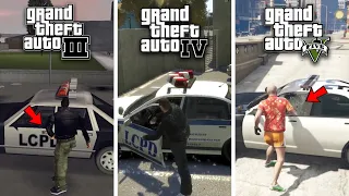 Evolution of Stealing Cop cars in GTA Games!