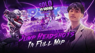 JUMP HEADSHOTS IN SOLO VS SQUAD FULL RUSH GAMEPLAY 🔥 ZEROX FF