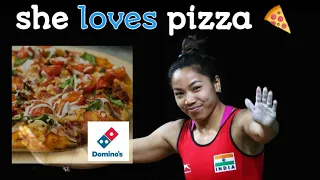 Mirabai loves to eat pizza 🍕🍕|| Domino's Pizza ne dia offer #shorts #kdsir