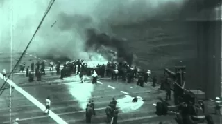 F-0837 Vought F7U Cutlass Carrier Crash on USS Hancock Video