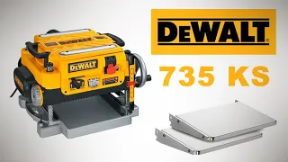 Регулировка расширительных столов для рейсмуса DEWALT 735 KS