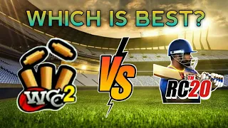 Real cricket 20 VS World Cricket championship 2 | RC20 vs wcc2 | Batting Shot Comparison