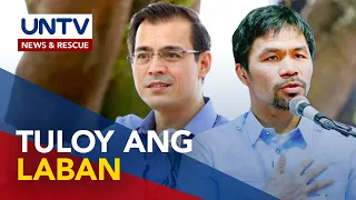 Sen. Pacquiao at Mayor Isko, itinangging uurong sila sa 2022 elections