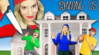 AMONG US in Real Life But In Tiny DOLLHOUSE! Rebecca Zamolo