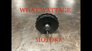 What wattage motor? An introduction to E-Bikes