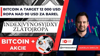 🔴Bitcoin a target 12 000 USD | Barel ropy nad 90 USD