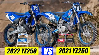 2022 Yamaha YZ250 vs 2021 Yamaha YZ250 Two Strokes - Motocross Action Magazine