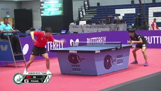 Xu Yingbin vs Togami Shunsuke | 2019 ITTF World Junior Table Tennis Championships (1/2)