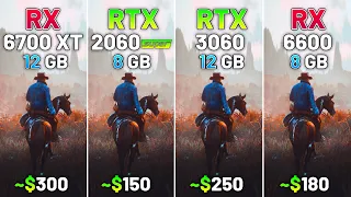 RX 6700 XT vs RTX 2060 SUPER vs RTX 3060 vs RX 6600 - Test in 20 Games in 2024