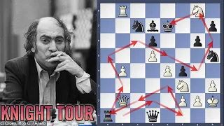 Tal's Immortal Knight Tour | Mikhail Tal  vs Johann Hjartarson