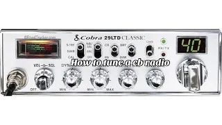 How to tune swr  Cobra 29 LTD classic with antenna