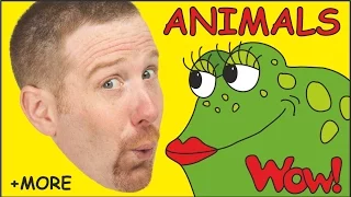 Animals for Kids + MORE Funny Stories for Children | Steve and Maggie from Wow English TV