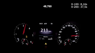 2017 Volkswagen Passat 2.0TDI Accelerations 0-100, 80-120, 0-219, Launch Control [4K]