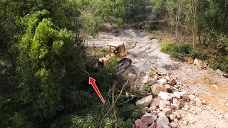 New Episode Updated!! Komatsu Dozers Pushing Small Trees To Filling Stone With Dump Trucks Operated