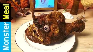 Eating deep sea angler fish [fictional video] | Monster Meal ASMR sounds | Kluna Tik style