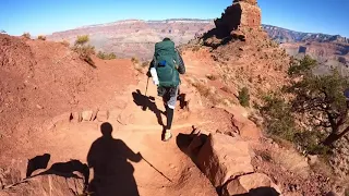 Grand Canyon Hiking - S. Kaibab Rim to River time lapse