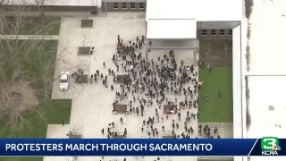 A group of about 250 students have walked out of class in protest of the #StephonClark findings