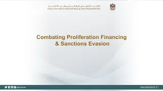 Webinar on Combating Proliferation Financing and Sanctions Evasion